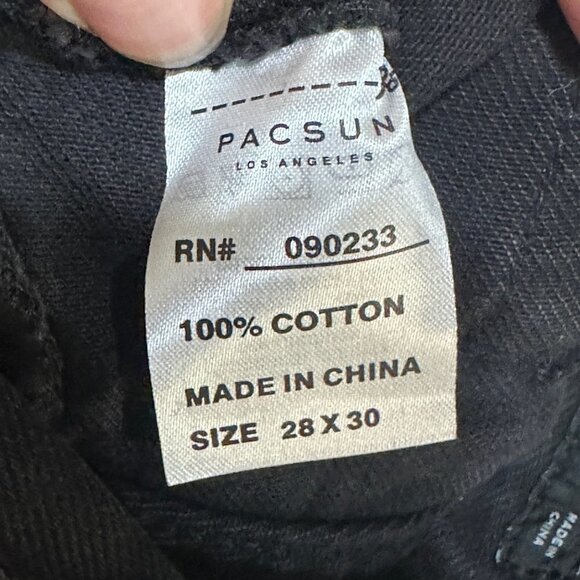 PacSun Embroidered Black Jeans - Size 28x30 - NWT‎ - Picture 12 of 14